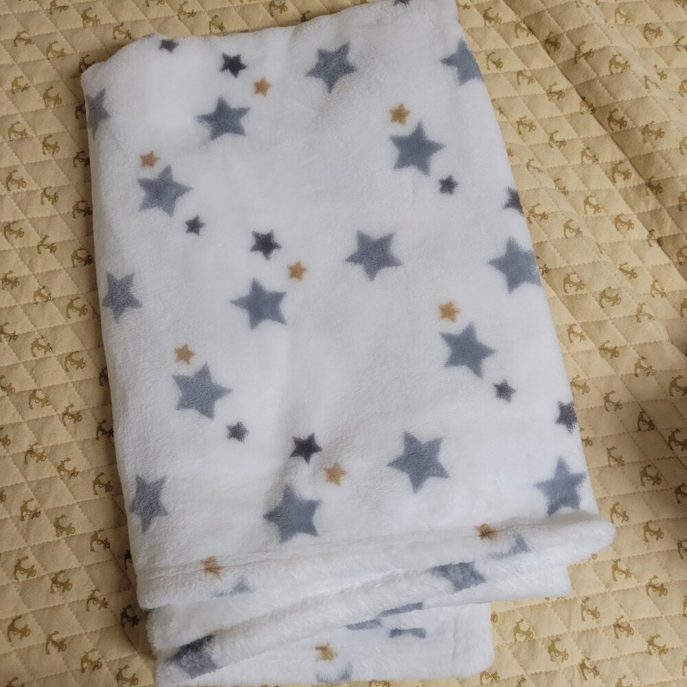 Tahari Stars Fleece Baby Blanket